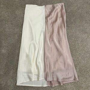 Callie Danielle satin midi skirt